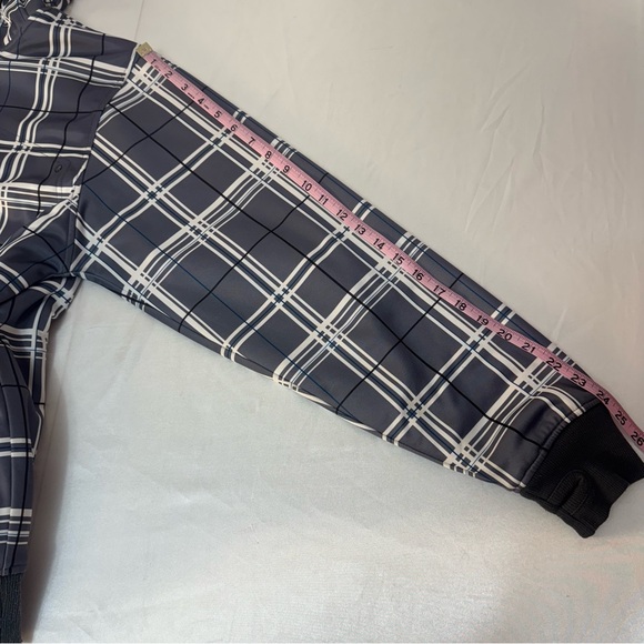 Empyre Gray White Blue Black Plaid Weather Resistant Fleece Lined Ski Snow Coat - Picture 11 of 16